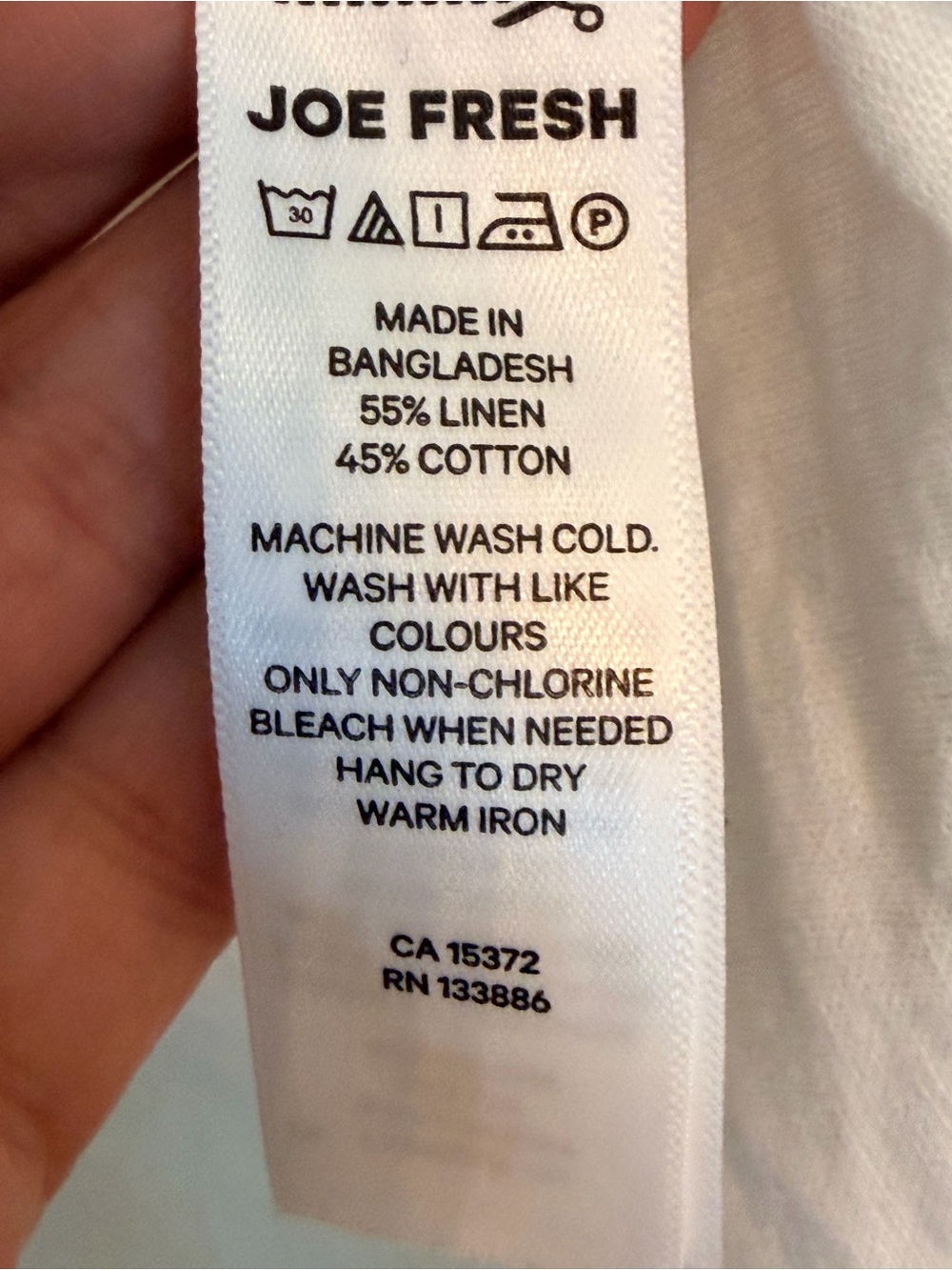 Linen Cotton Button Front Shirt White Coastal Minimalist Medium - Picture 4 of 6